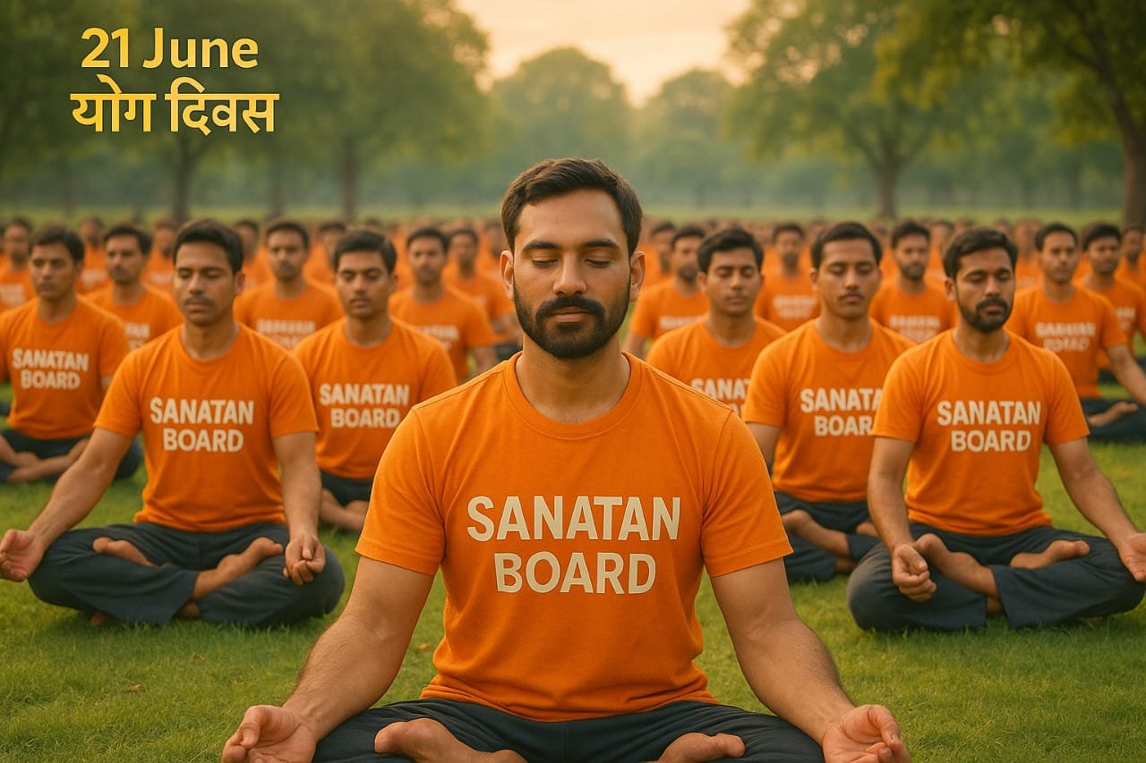 सनातन बोर्ड द्वारा अंतरराष्ट्रीय योग दिवस का भव्य आयोजन: हजारों श्रद्धालु हुए सहभागी